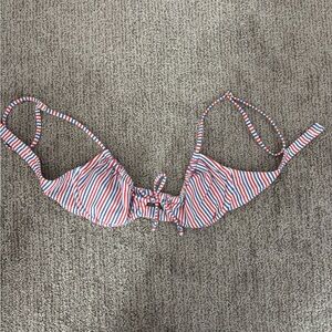 Target Red and Blue Striped Bikini Top